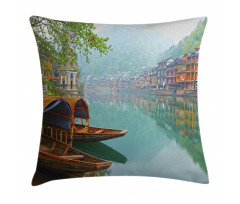 Chinese Wood Canal Pillow Cover