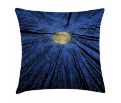 Full Moon in Woods Pillow Cover