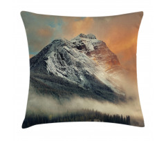 Snowy Peak Mountain Pillow Cover