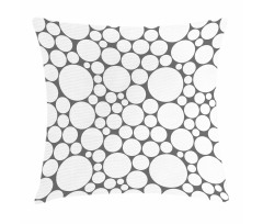 Grey White Circle Pillow Cover