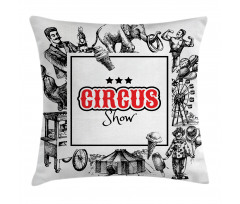 Circus Show Magician Pillow Cover