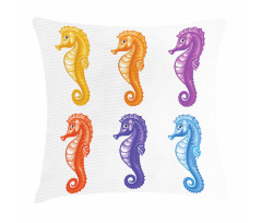 Happy Baby Seahorses Art Pillow Cover