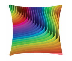 Color Wave Curls Art Pillow Cover