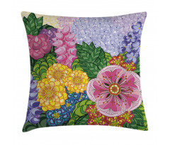 Nature Flowers Buds Pillow Cover