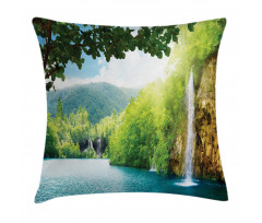 Crotian Lake Forest Pillow Cover