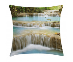 Rock Stairs in Forest Pillow Cover