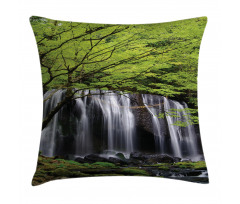 Rock Tree in Waterfall Pillow Cover