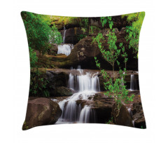 Rock Stair in Waterfall Pillow Cover