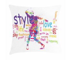 Woman Silhouette Pillow Cover