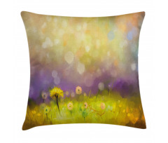 Yellow Dandelion Field Pillow Cover