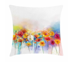 Gerbera Flower Bouquet Pillow Cover