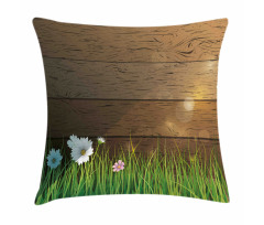 Chamomile Field Grass Pillow Cover