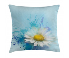 Painting Effect Daisy Pillow Cover