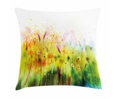 Violet Garden Flower Pillow Cover