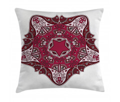 Maroon Mandala Asian Pillow Cover