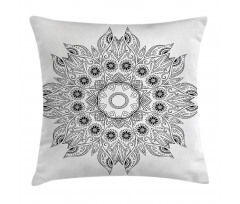 Mandala Black White Pillow Cover