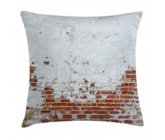 Aged Vintage Brick Wall Pillow Cover