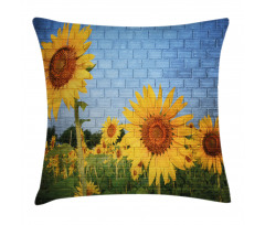 Sunflowers on the Wall Pillow Cover