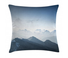 Foggy Morning Mountain Pillow Cover