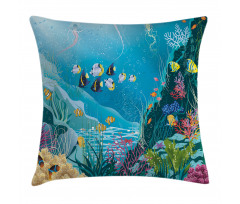 Underwater Scenery Pillow Cover