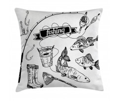 Hand Drawn Animals Pillow Cover