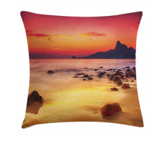 Mystic Sunrise over Sea Pillow Cover