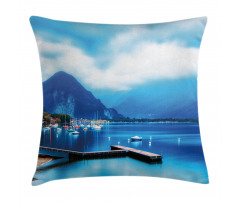 Italian Harbor Village Pillow Cover