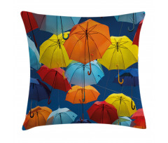 Colorful Umbrellas Sky Pillow Cover