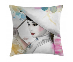 Lady Splash Style Pillow Cover