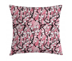 Sakura Tree Umbrellas Pillow Cover