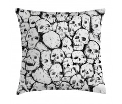 Grungy Skulls Halloween Pillow Cover
