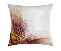 Floral Leaf Artwork Pillow Cover