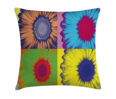 Daisy Flower Collage Pillow Cover