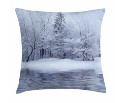 Winter Blizzard Forest Pillow Cover