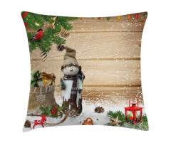 Snowman in the Garden Pillow Cover