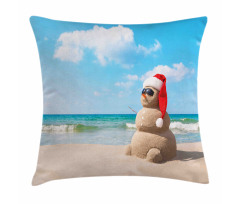 Sandman with Santa Hat Pillow Cover