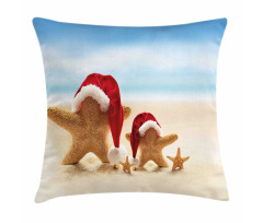 Santa Starfishes Pillow Cover
