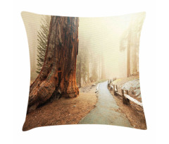 Foggy Forest Woods Pillow Cover