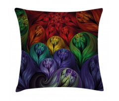 Surreal Colorful Forms Pillow Cover