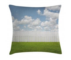 Sky with Clouds Farm Pillow Cover