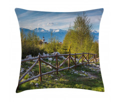Snowy Alps Mountain Pillow Cover