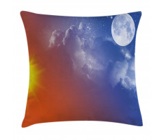 Galaxy Sun Clouds Pillow Cover