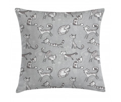 Cat Kitten Cartoon Pillow Cover