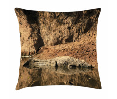 Crocodile Hunt in Wild Pillow Cover