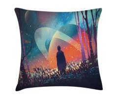 Galaxy Planets Cosmos Pillow Cover
