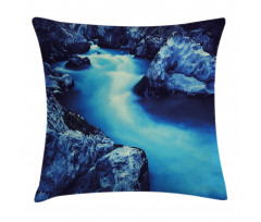 Frozen Lake in Winter Pillow Cover