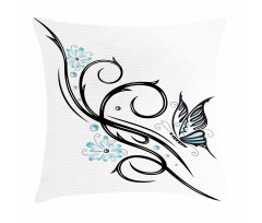 Butterfflies and Leaves Pillow Cover