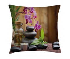 Warm Stones and Flowers Pillow Cover
