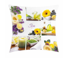 Happy Day with Flowers Pillow Cover