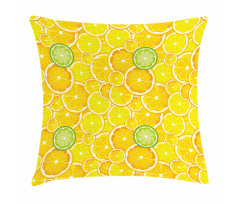 Lemon Orange Circles Pillow Cover